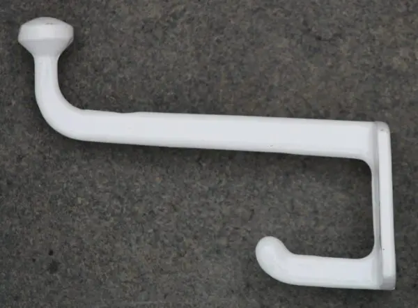 Kapstokhaak Modern, Dubbele haak, Wit