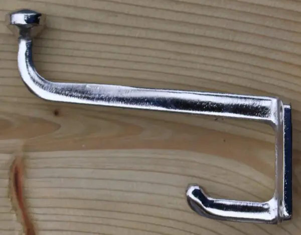 Kapstokhaak modern, dubbele haak, zilver    KH314 - Afbeelding 2
