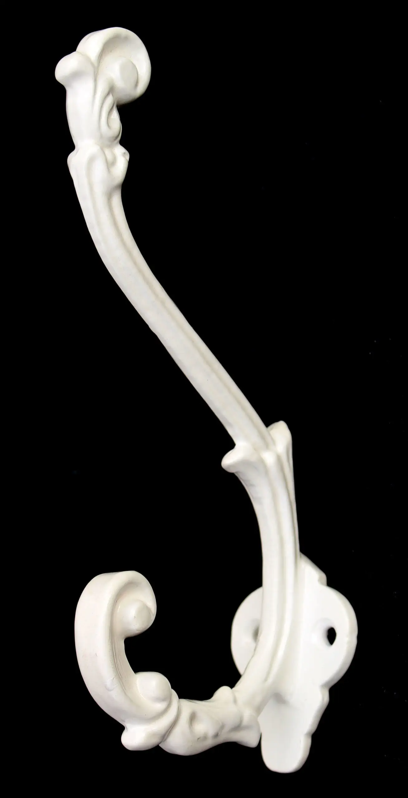 Kapstokhaak sierlijk, wit, gietijzer KH211 - Afbeelding 3