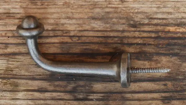 Kapstokhaak met Schroefdraad, Gietijzer, Antraciet KH139