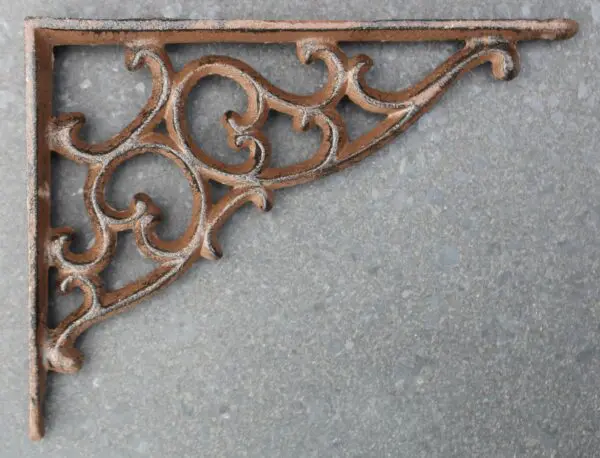 Plankdrager, wandhaak sierlijk 17,5 cm,  gietijzer PD171 - Afbeelding 2