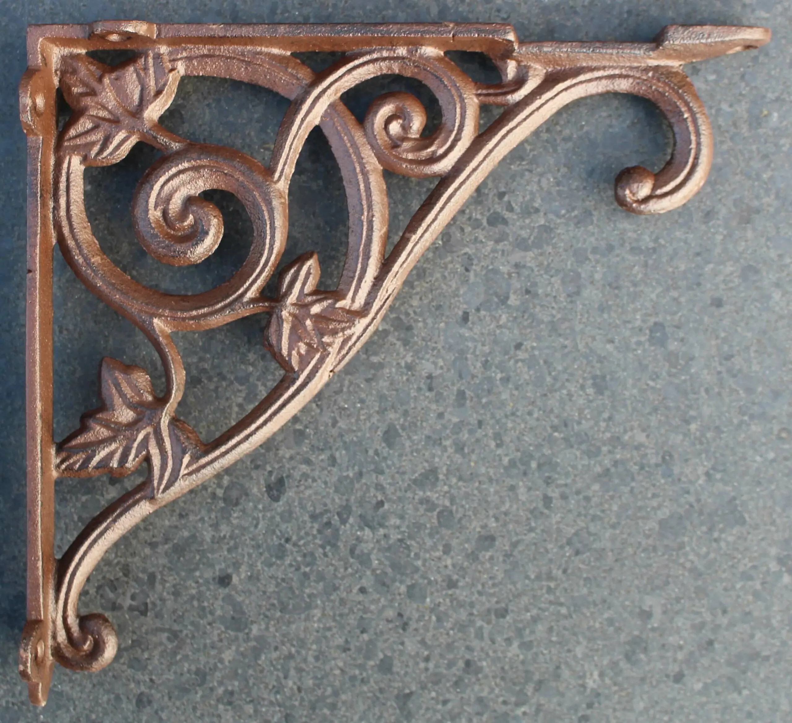 Plankdrager, wandhaak 21,5 cm. sierlijk, gietijzer PD153 - Afbeelding 2