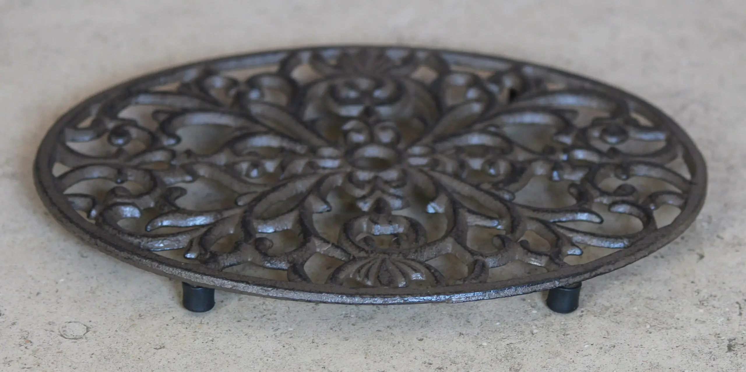 Onderzetter, treefje ovaal 24 cm. gietijzer OG220 - Afbeelding 2