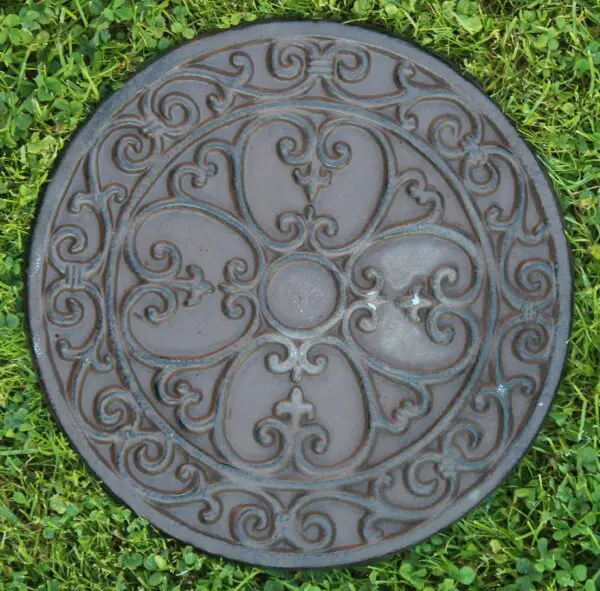 Staptegel rond 30 cm. klassiek, gietijzer SS8 - Afbeelding 3
