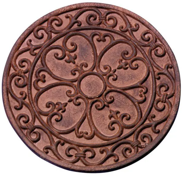 Staptegel rond 30 cm. klassiek, gietijzer SS8