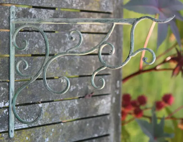 Wandhaak aged metal, groen 35 cm.   AM74 - Afbeelding 2