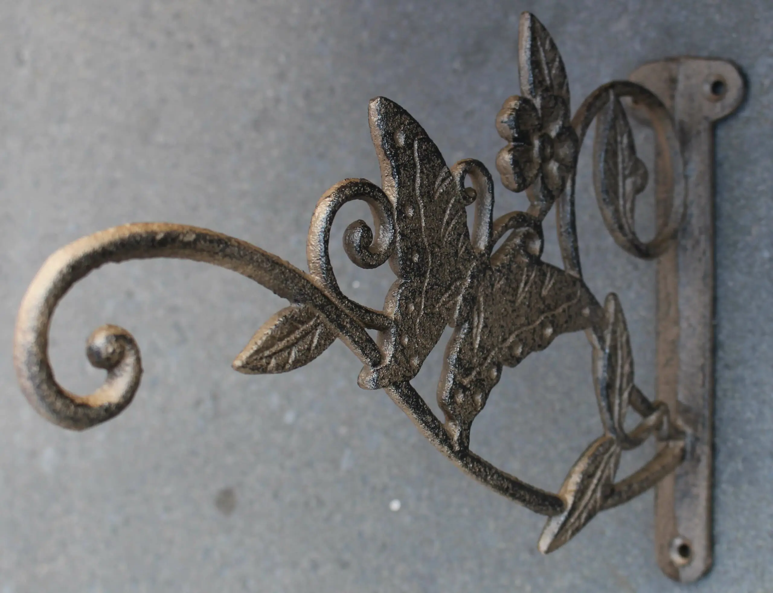 Wandhaak vlinder, gietijzer WBA07 - Afbeelding 3