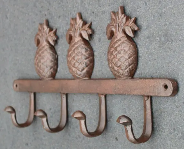 Kapstok Ananas met 4 Haken, Gietijzer