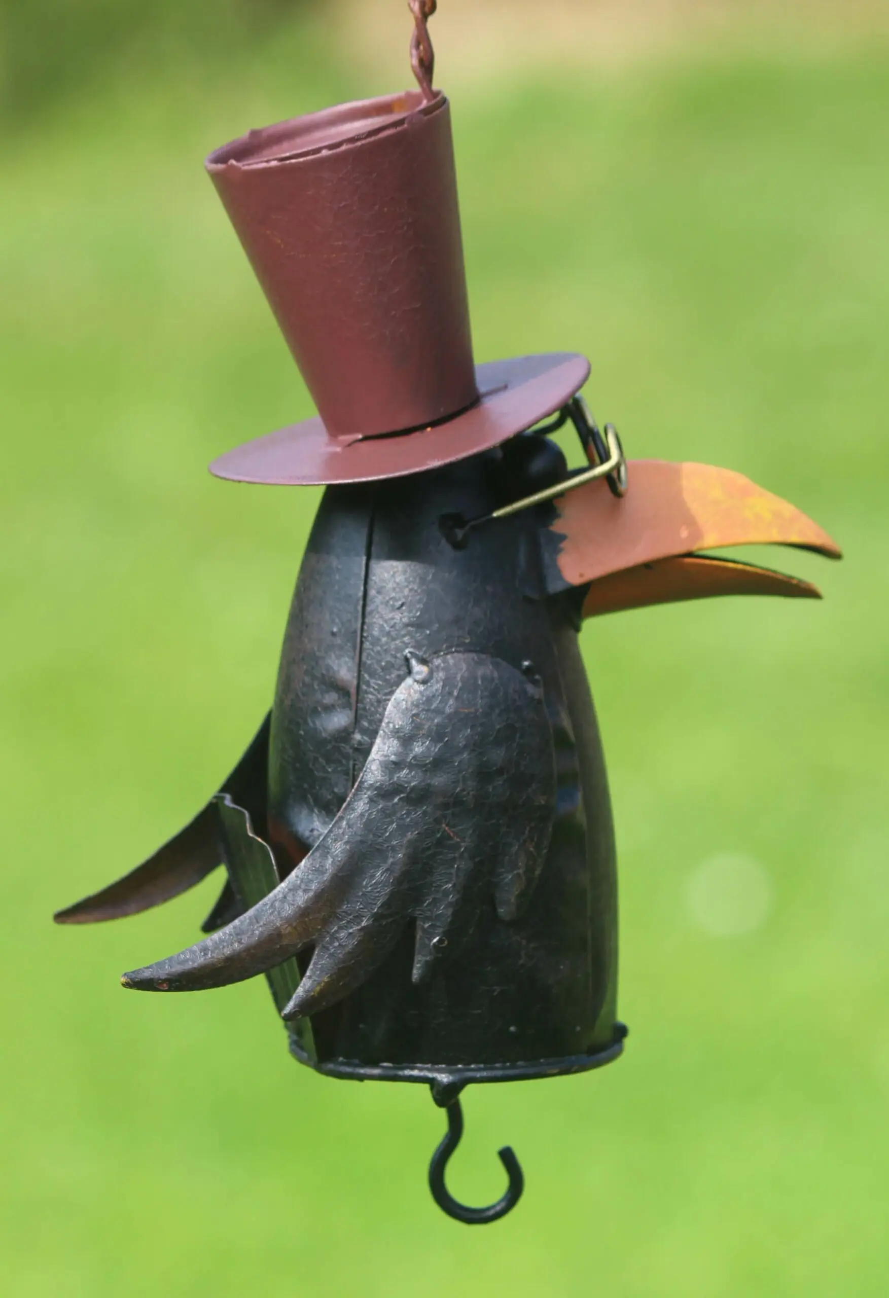 Vogelvoerhanger vogel raaf, metaal    VH264