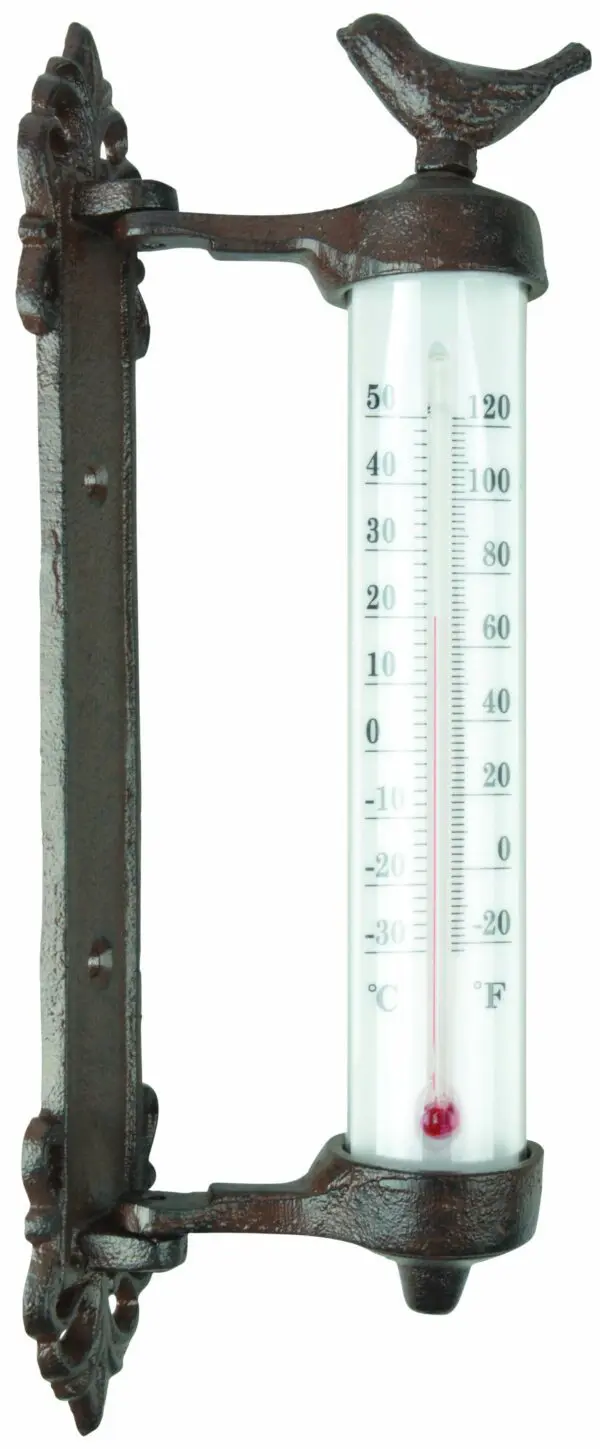 Kozijnthermometer met vogel, raamthermometer BR20 - Afbeelding 2