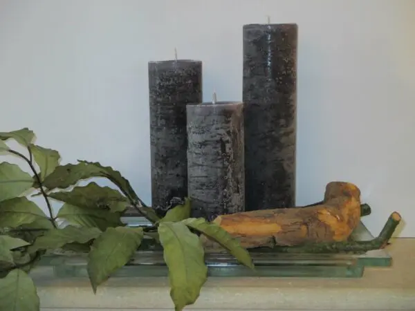 Krulkaarsen, Bika kaarsen, set van 3, zwart 333100 - Afbeelding 3
