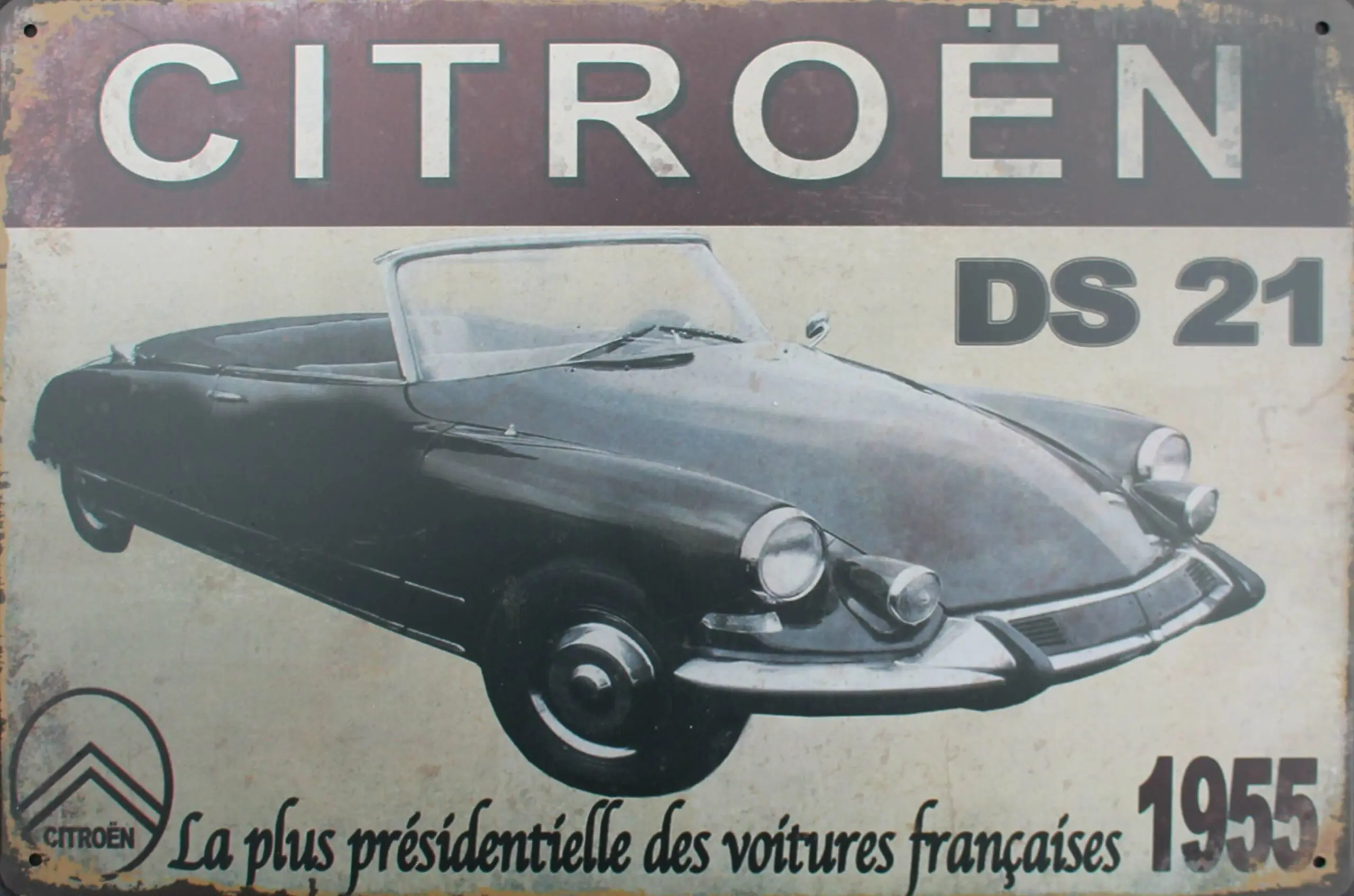 Tekstbord: Citroën DS, model 21 uit 1955     TB544