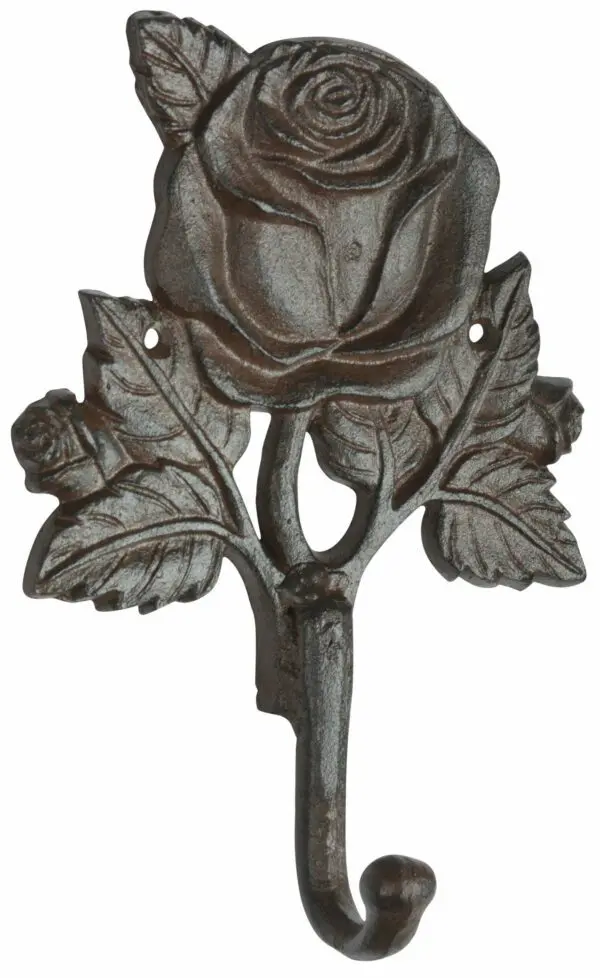 Kapstokhaak roos, gietijzer TT211 - Afbeelding 3