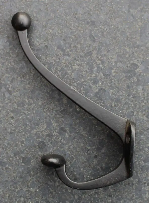 Kapstokhaak Industrieel, Dubbele haak, Zwart KH144 - Afbeelding 2