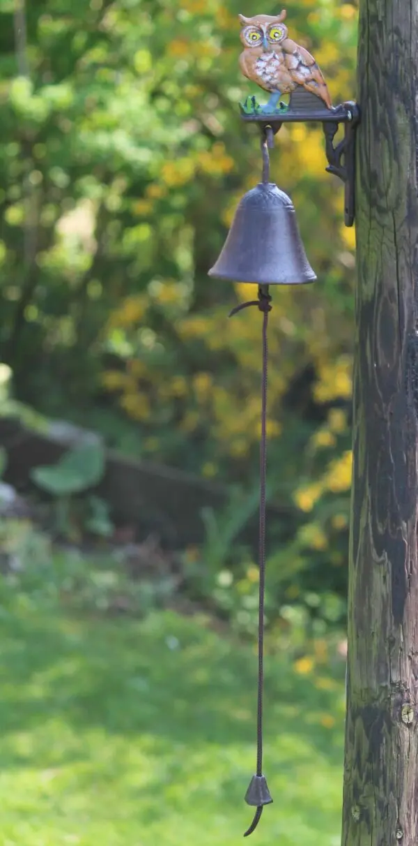 Deurbel uil, gietijzer, gekleurd DB185 - Afbeelding 4