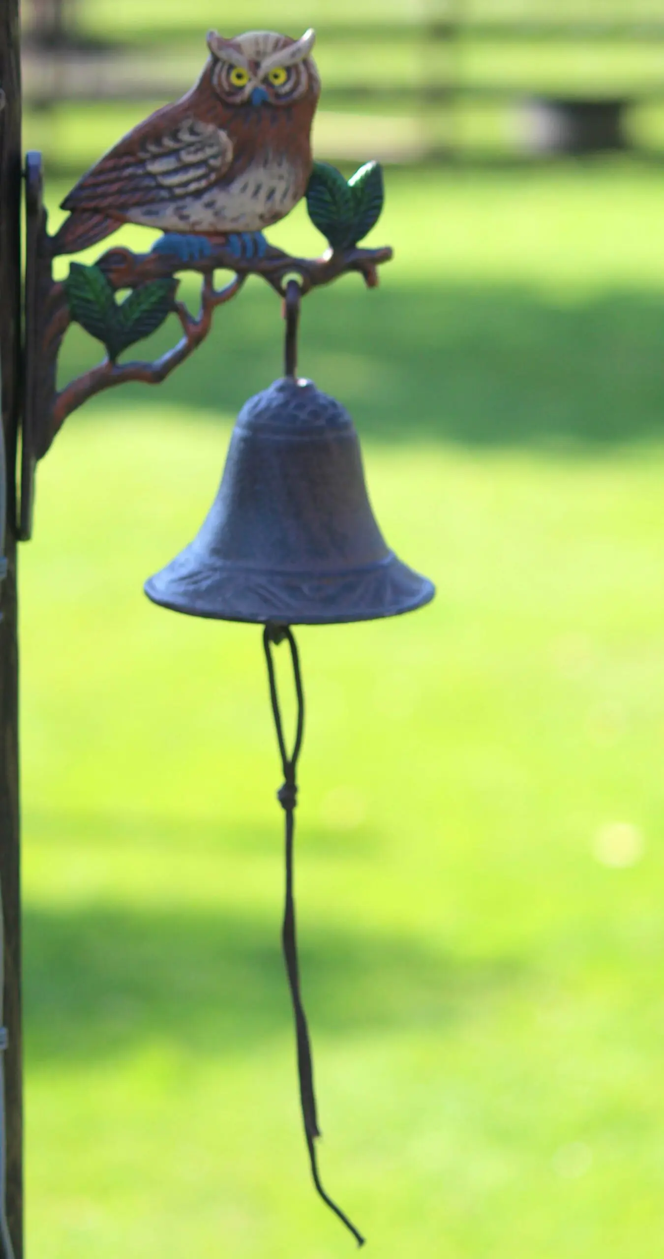 Deurbel uil, gietijzer, gekleurd DB186 - Afbeelding 4