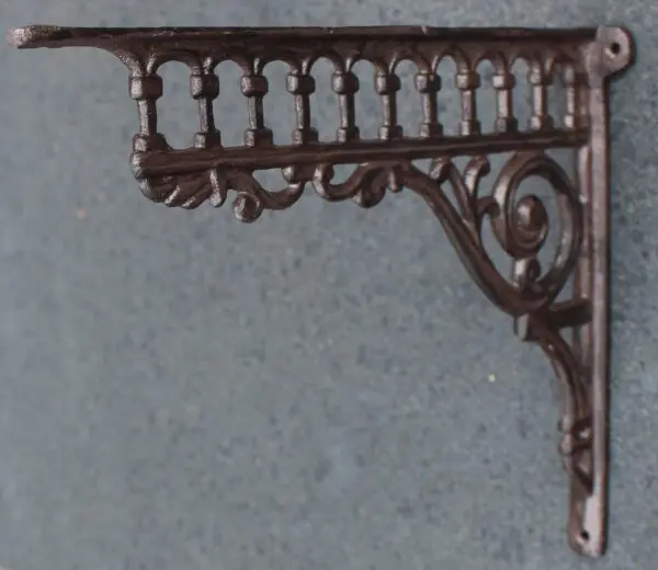 Plankdrager kanteel, poortje 27,5 cm, sierlijk, gietijzer PD224 - Afbeelding 3