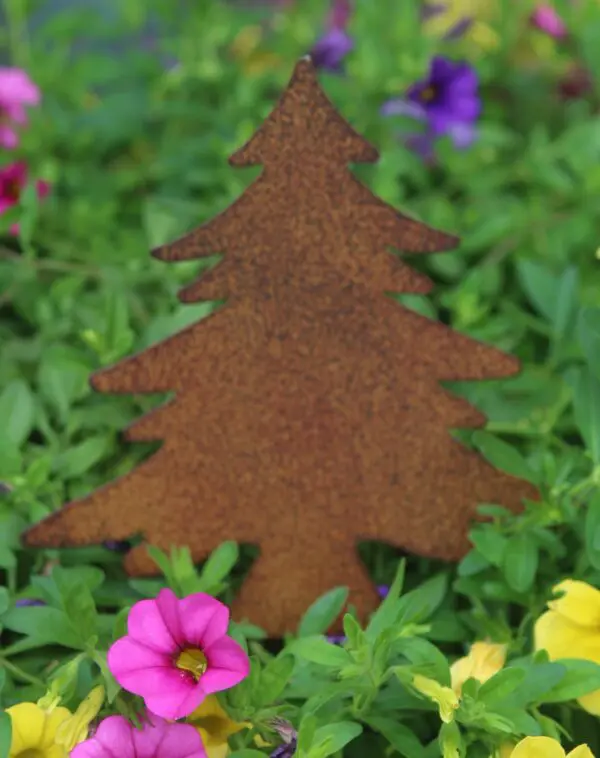 Tuinsteker kerstboom,  roestig metaal SB205 - Afbeelding 3