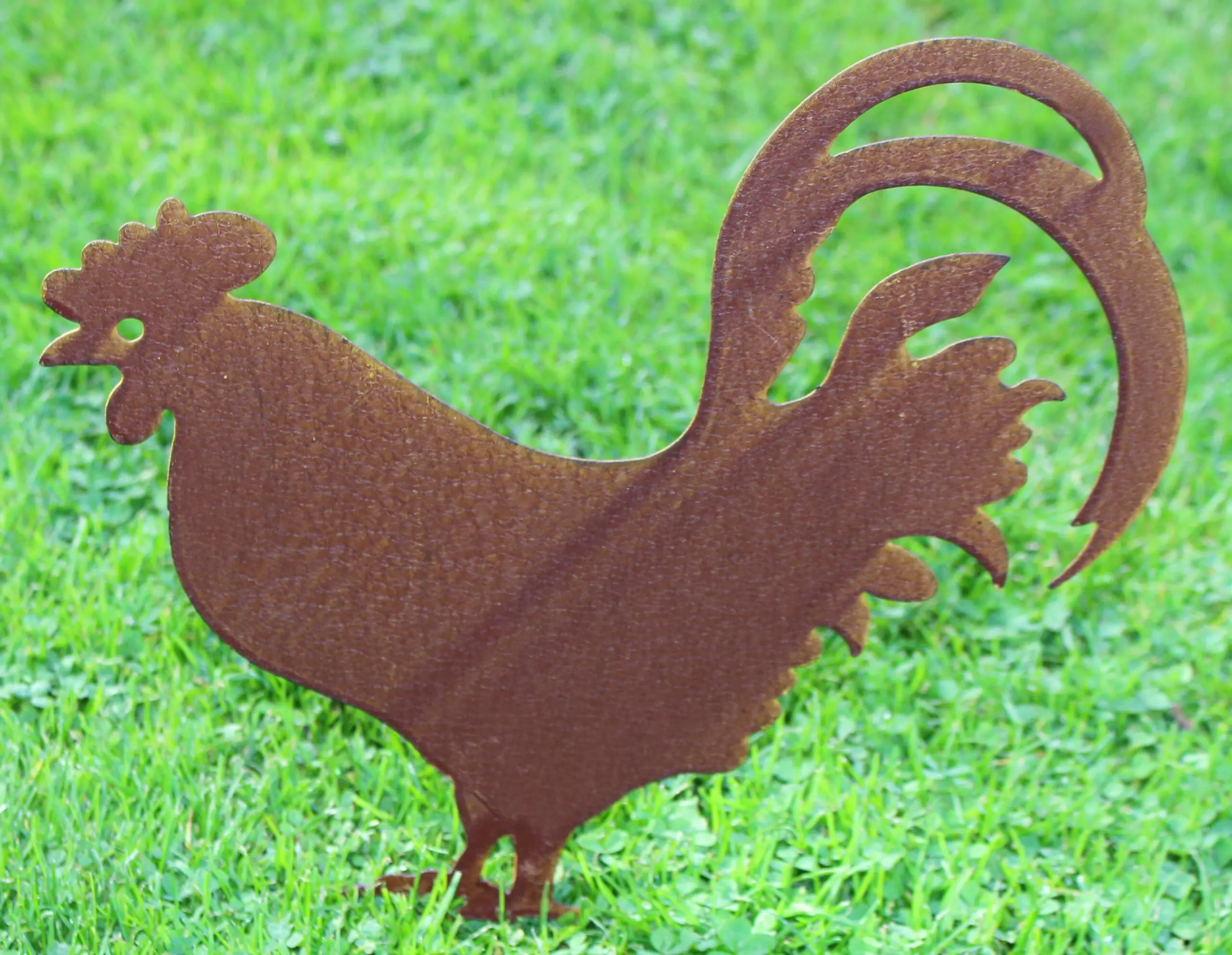 Tuinsteker haan, roestig metaal SK270 - Afbeelding 2