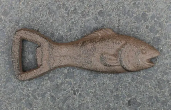 Flesopener Vis, Gietijzer - Afbeelding 2