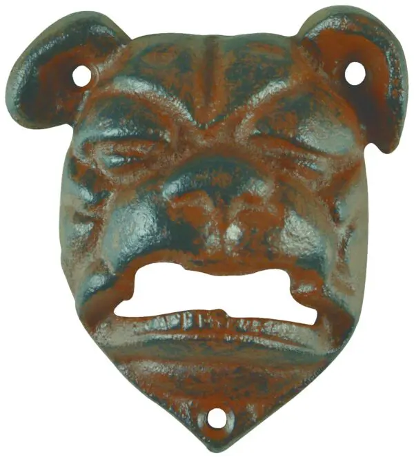 Flesopener Bulldog, Hond, Gietijzer, Schroefbaar TT204 - Afbeelding 3