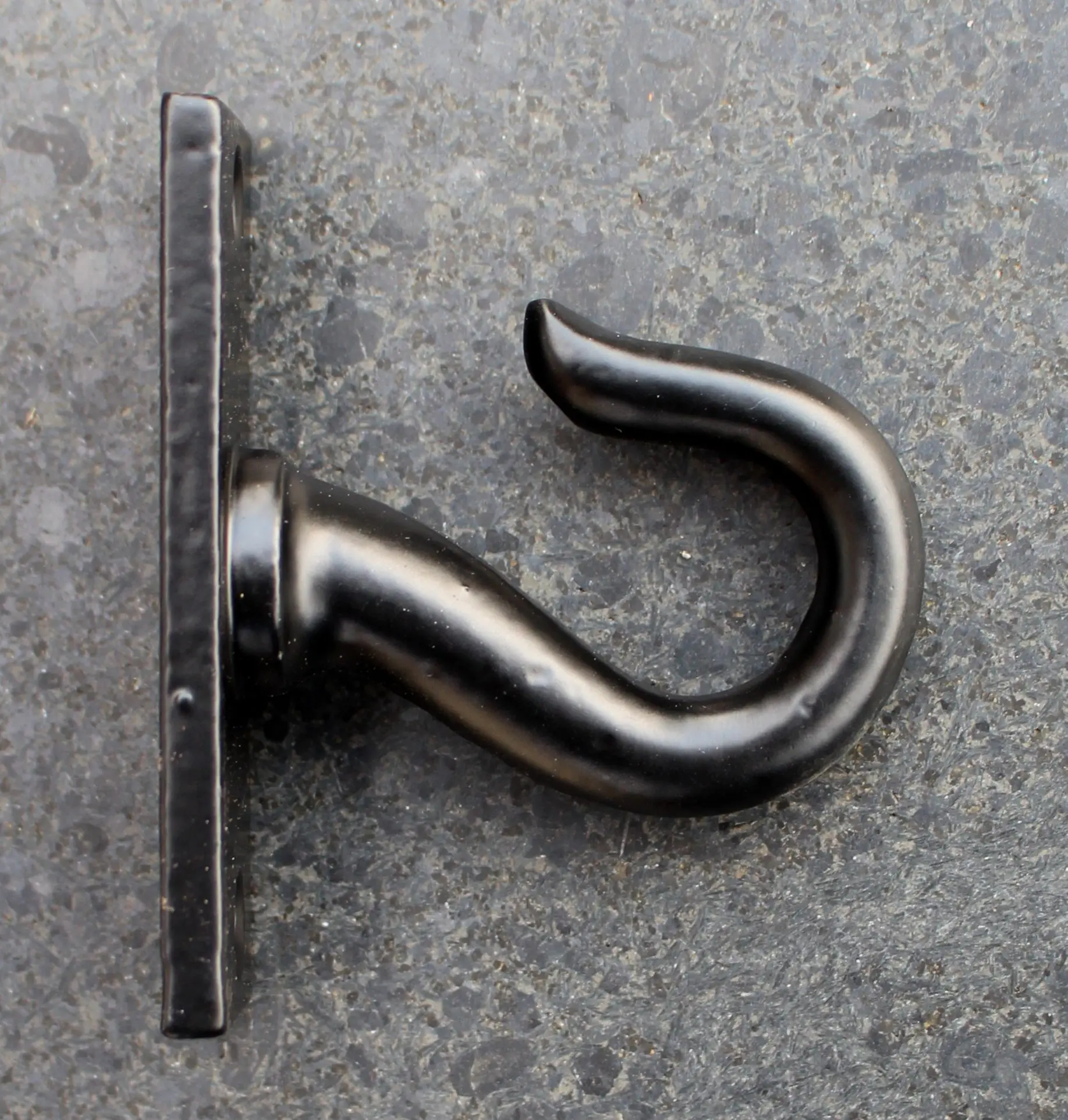 Kapstokhaak Kraanhaak, Plafondhaak, Industrieel, Gietijzer, Zwart KH142 - Afbeelding 3