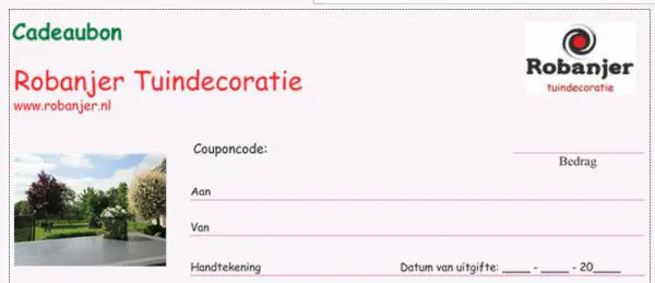 cadeaubon 10,00 euro