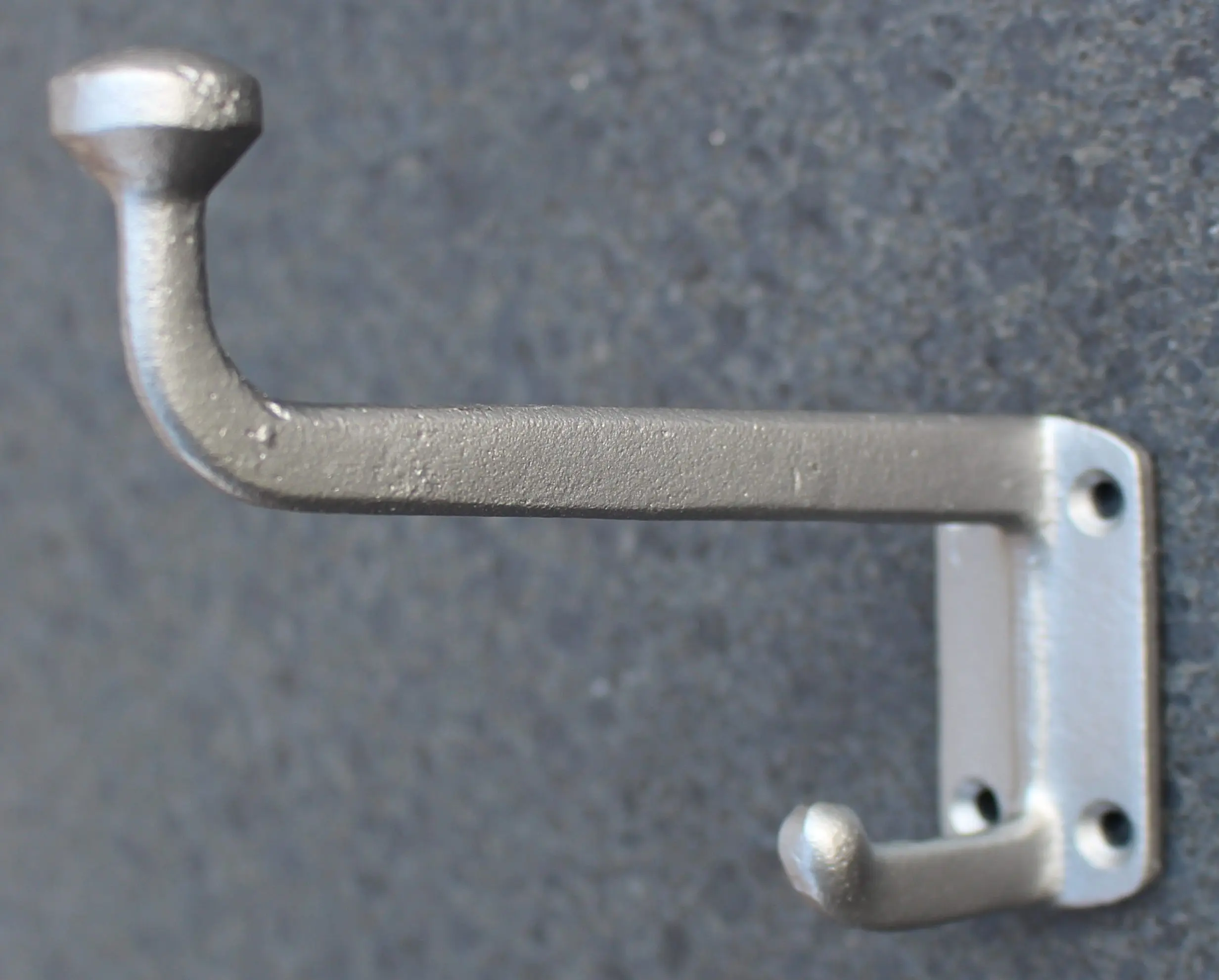 Kapstokhaak Modern, Dubbele haak, Grijs