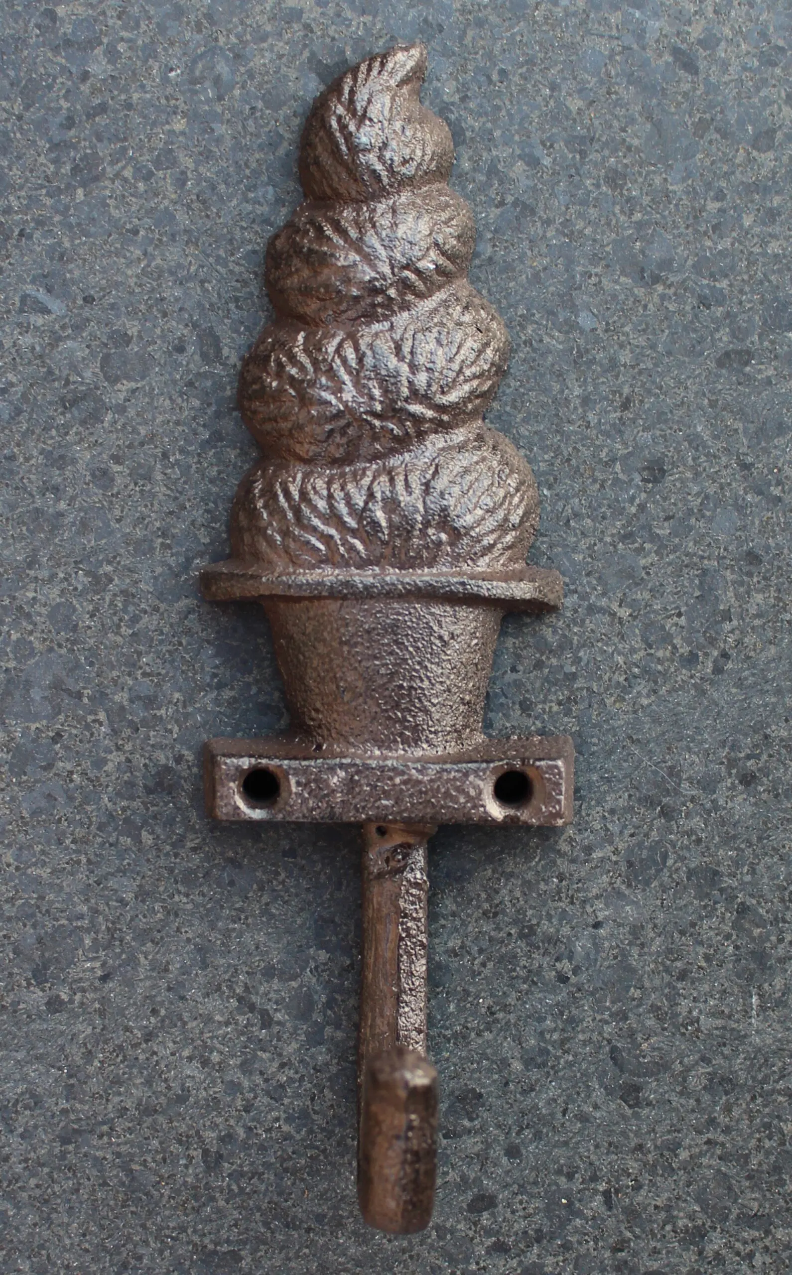 Kapstokhaak Buxus in pot, sierlijk, gietijzer  KH1761