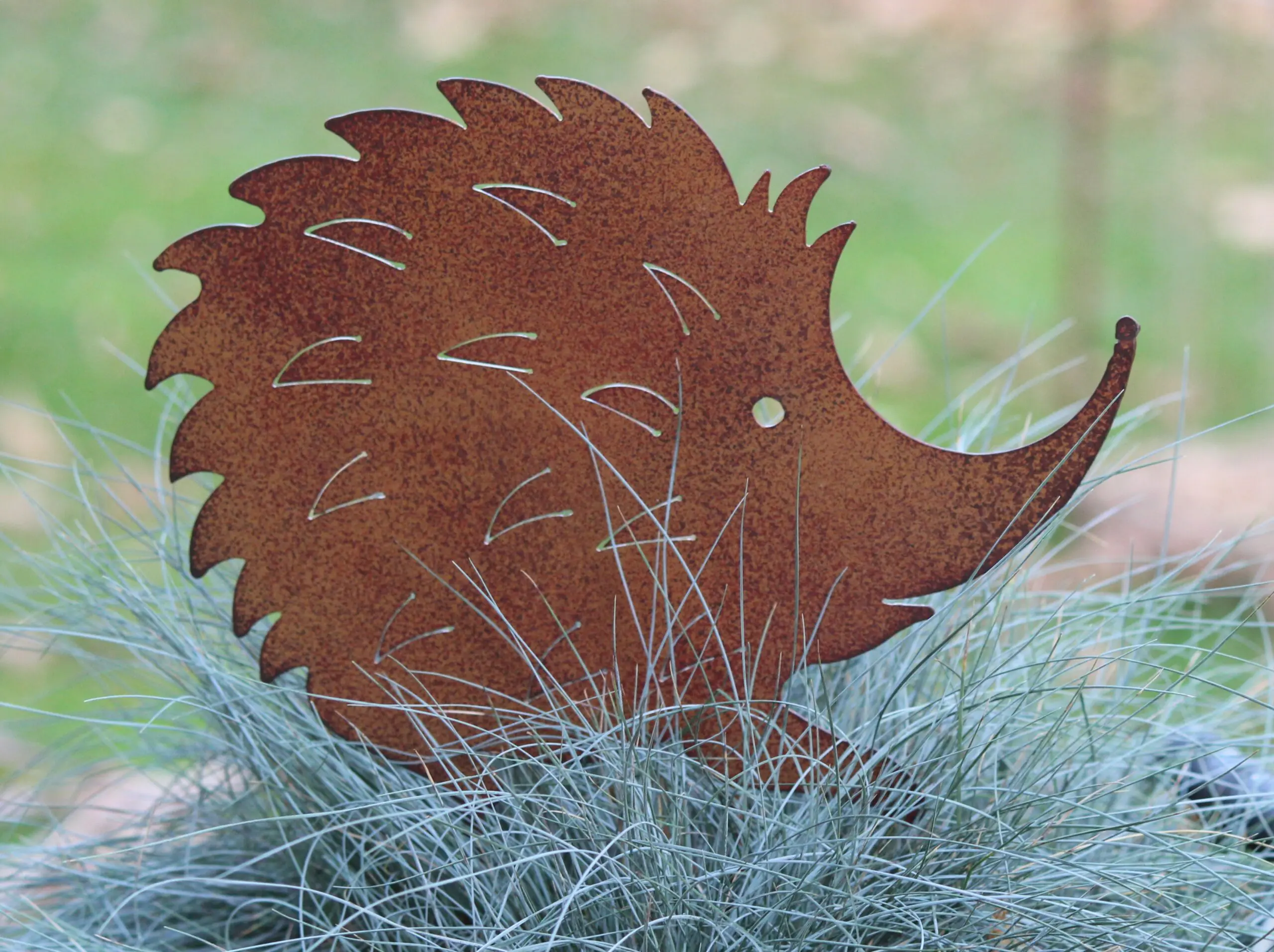 Tuinsteker egel, stekelvarken, roestkleurig metaal, M   SE233 - Afbeelding 3