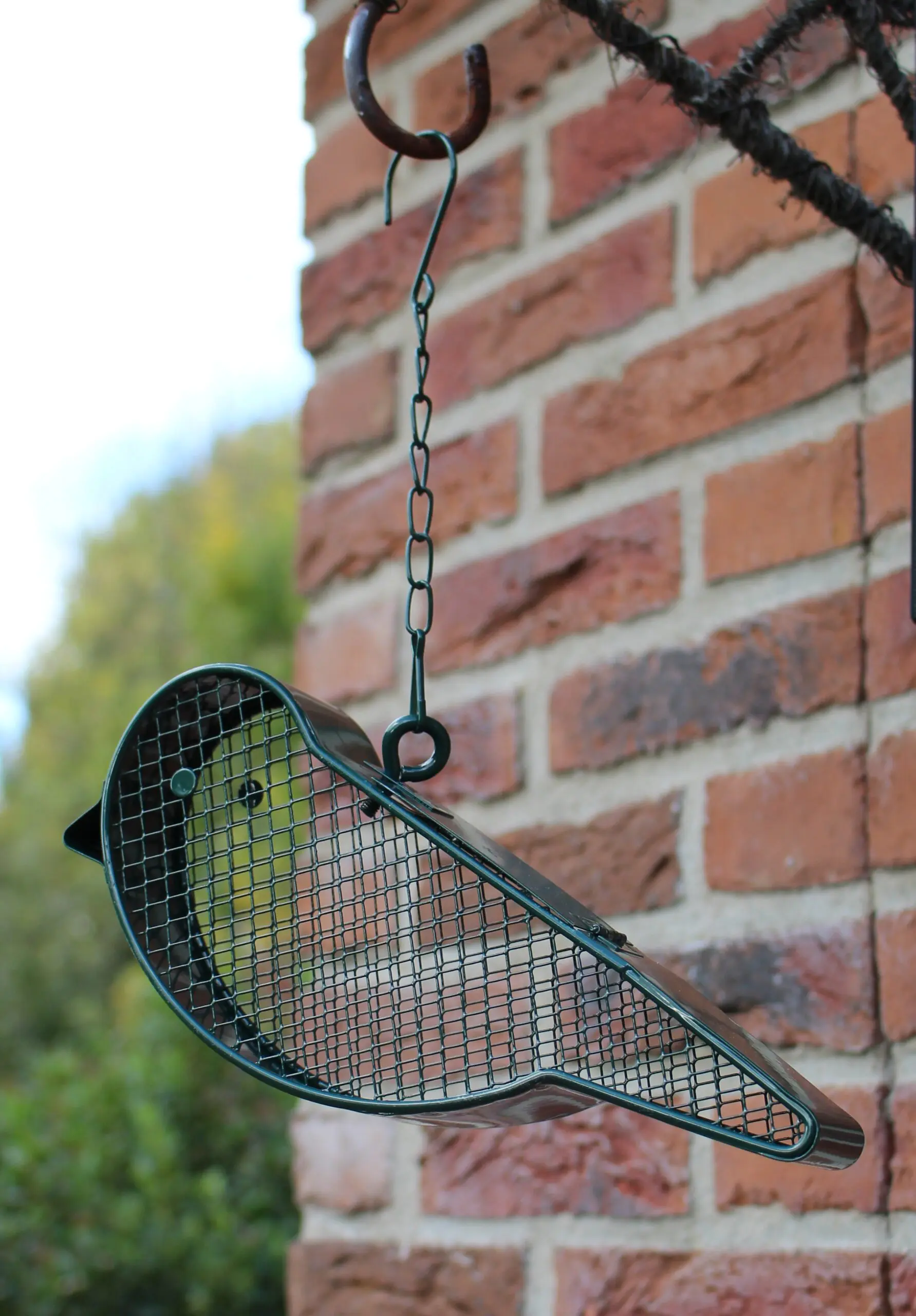 Vogelvoerhanger, Voederkorf Vogel voor Pinda's, Groen, Staal FB427 - Afbeelding 2