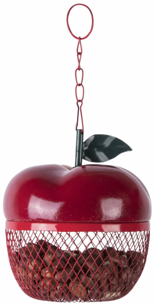 Vogelvoerhanger voederkorf appel, rood, metaal FB425 - Afbeelding 3