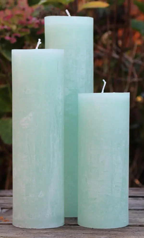 Krulkaarsen, Bika Kaarsen, set van 3, Mintgroen 333114