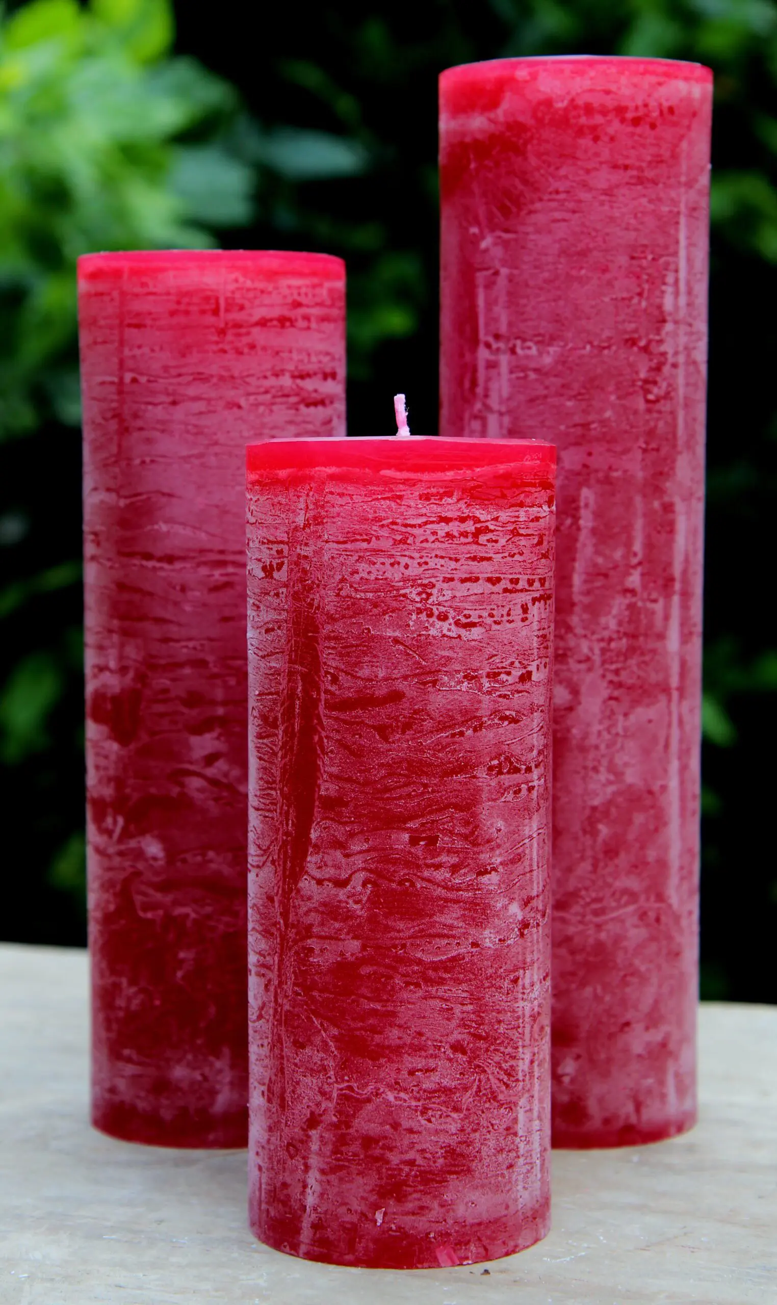 Krulkaarsen, Bika Kaarsen, set van 3, Bordeaux, Wijnrood 333111 - Afbeelding 2