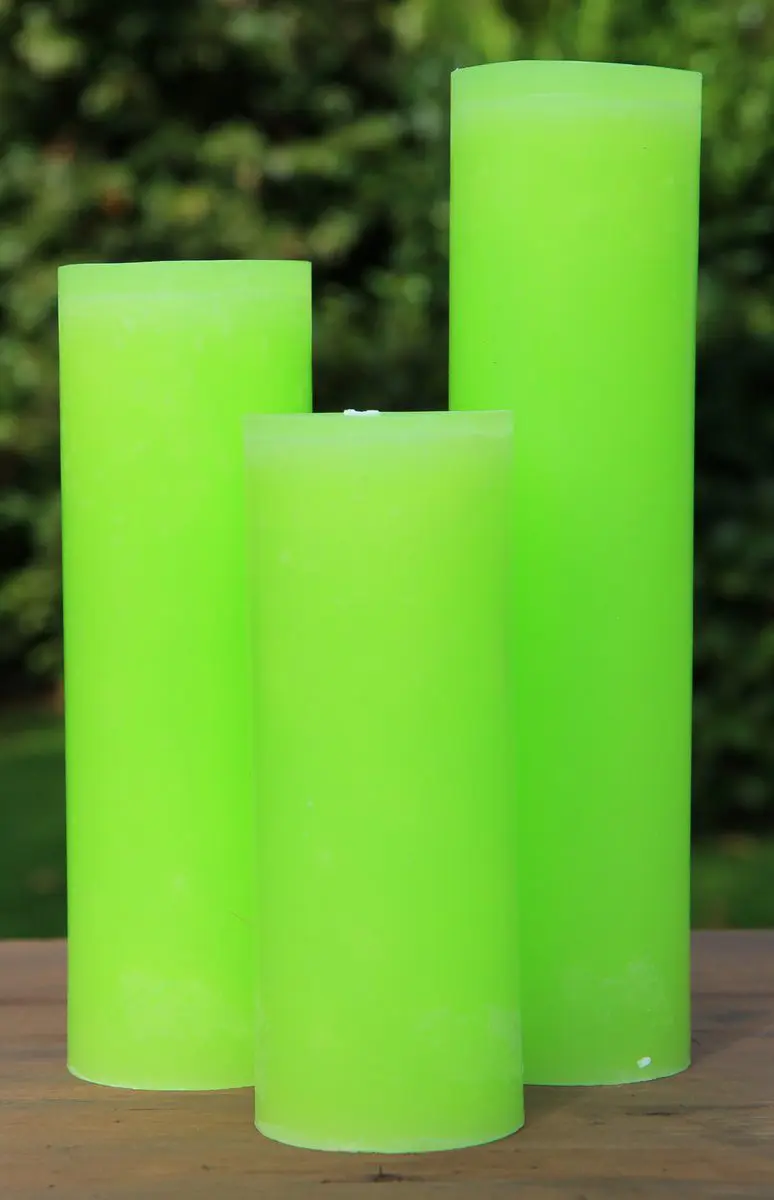 Krulkaars, Bika Kaarsen, set van 3, Grasgroen 333123 - Afbeelding 4