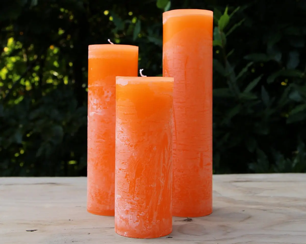 Krulkaars, Bika Kaarsen, set van 3, Mandarijn oranje 333136 - Afbeelding 3