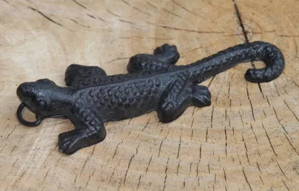 Salamander, gekko, 11 cm, gietijzer   SG310 - Afbeelding 3