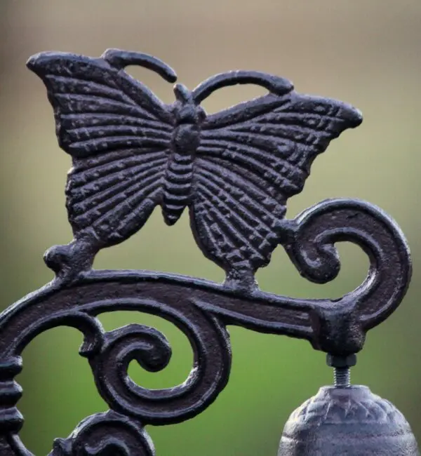 Deurbel vlinder, gietijzer DB117 - Afbeelding 3