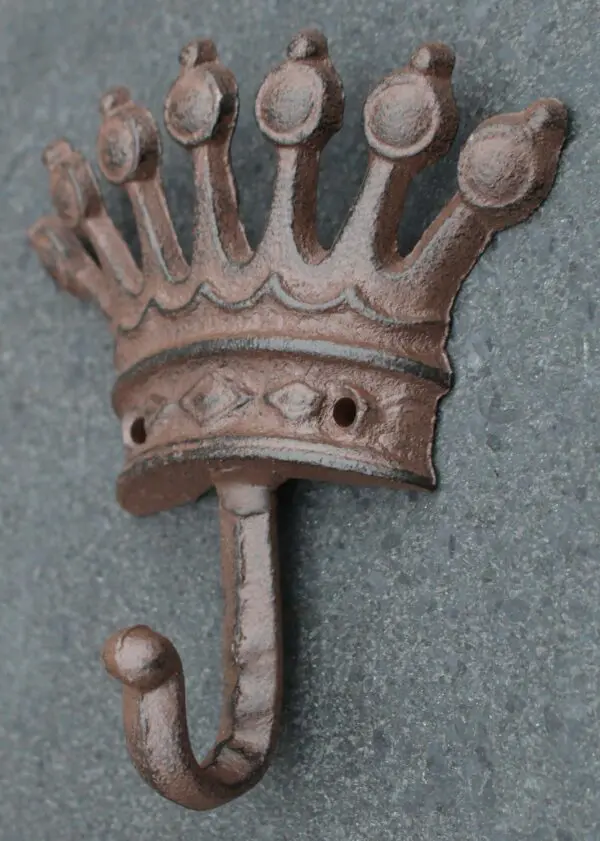 Kapstokhaak Kroon, Groot, Gietijzer KH741 - Afbeelding 2