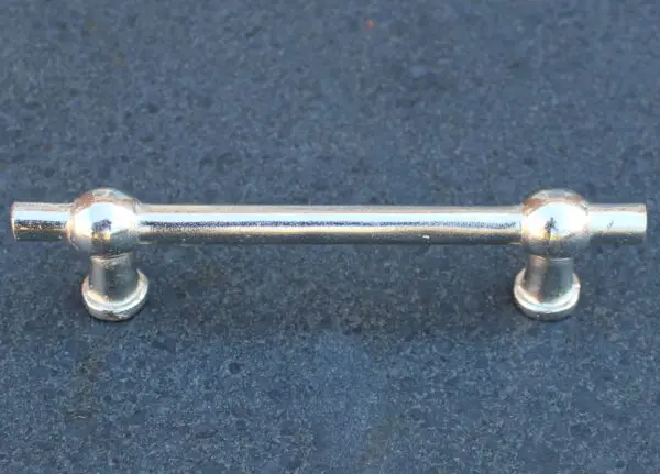 Handgreep, Industrieel, Zilver/ Nikkel, 16 cm. Gietijzer