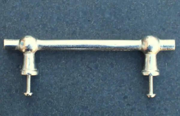 Handgreep, Industrieel, Zilver/ Nikkel, 16 cm. Gietijzer - Afbeelding 3