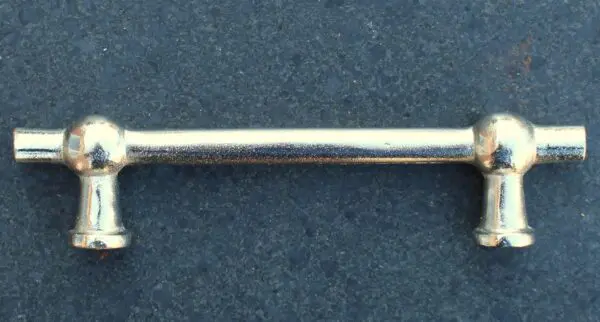 Handgreep, Industrieel, Zilver/ Nikkel, 16 cm. Gietijzer - Afbeelding 4