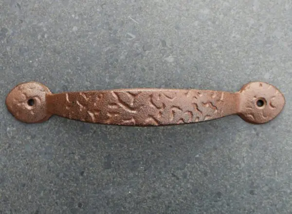Handgreep, Halfrond, 20,5 cm. Groot, donkerbruin, Gietijzer - Afbeelding 2