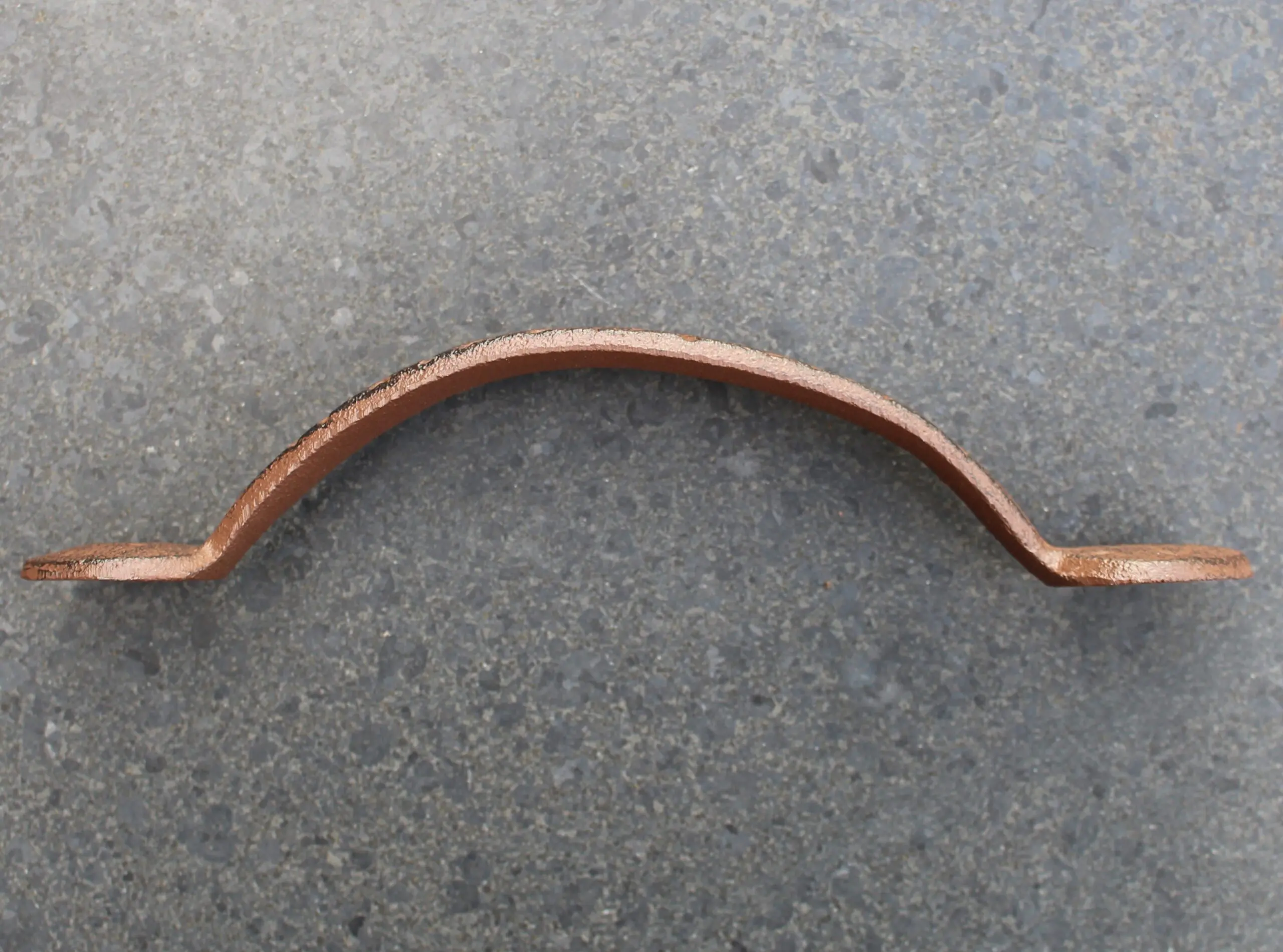 Handgreep, Halfrond, 20,5 cm. Groot, donkerbruin, Gietijzer - Afbeelding 3