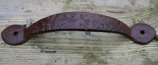 Handgreep, Halfrond, 20,5 cm. Groot, donkerbruin, Gietijzer - Afbeelding 4