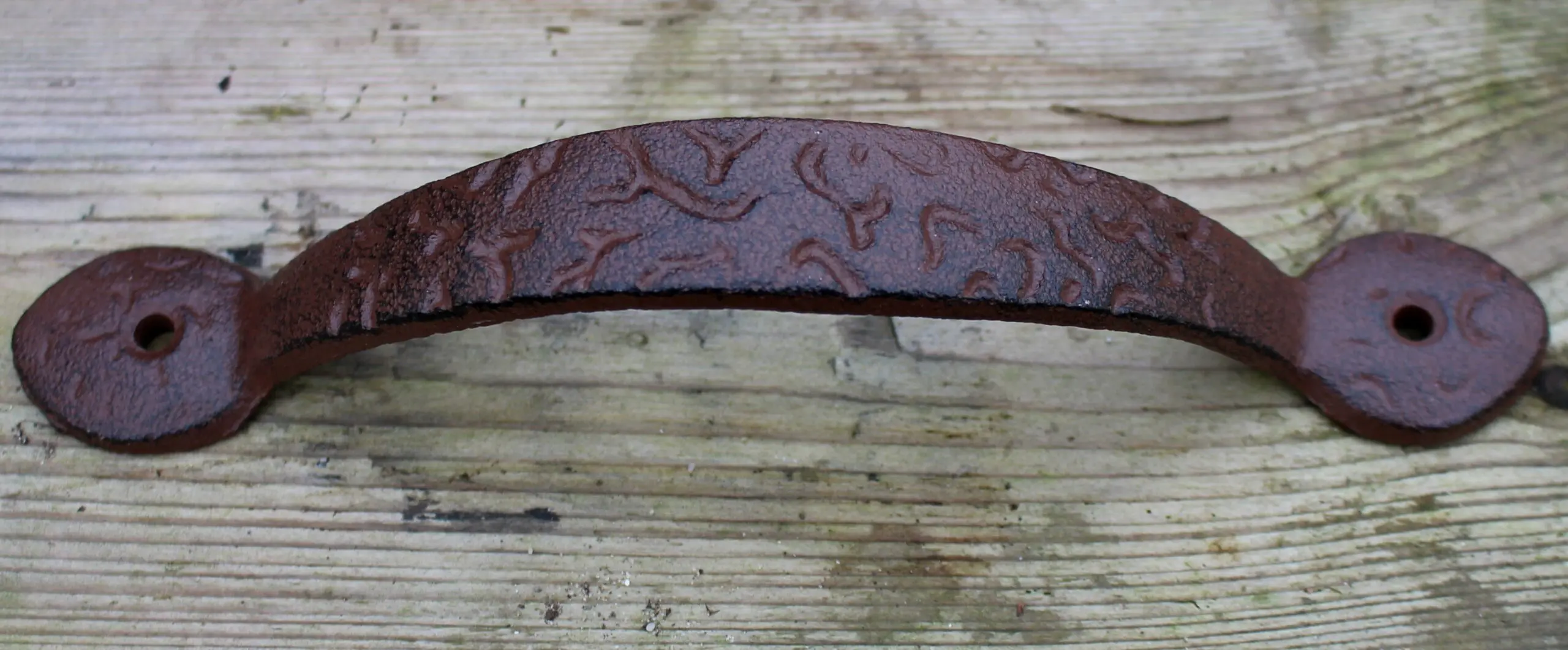 Handgreep, Halfrond, 20,5 cm. Groot, donkerbruin, Gietijzer - Afbeelding 4