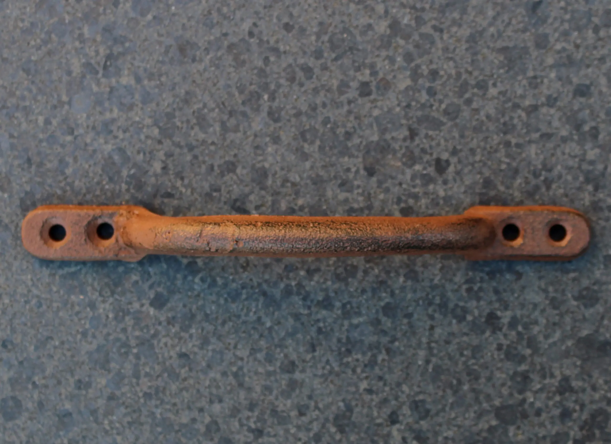 Handgreep, Eenvoudig en Strak, Groot, bruin, Gietijzer HG762 - Afbeelding 2