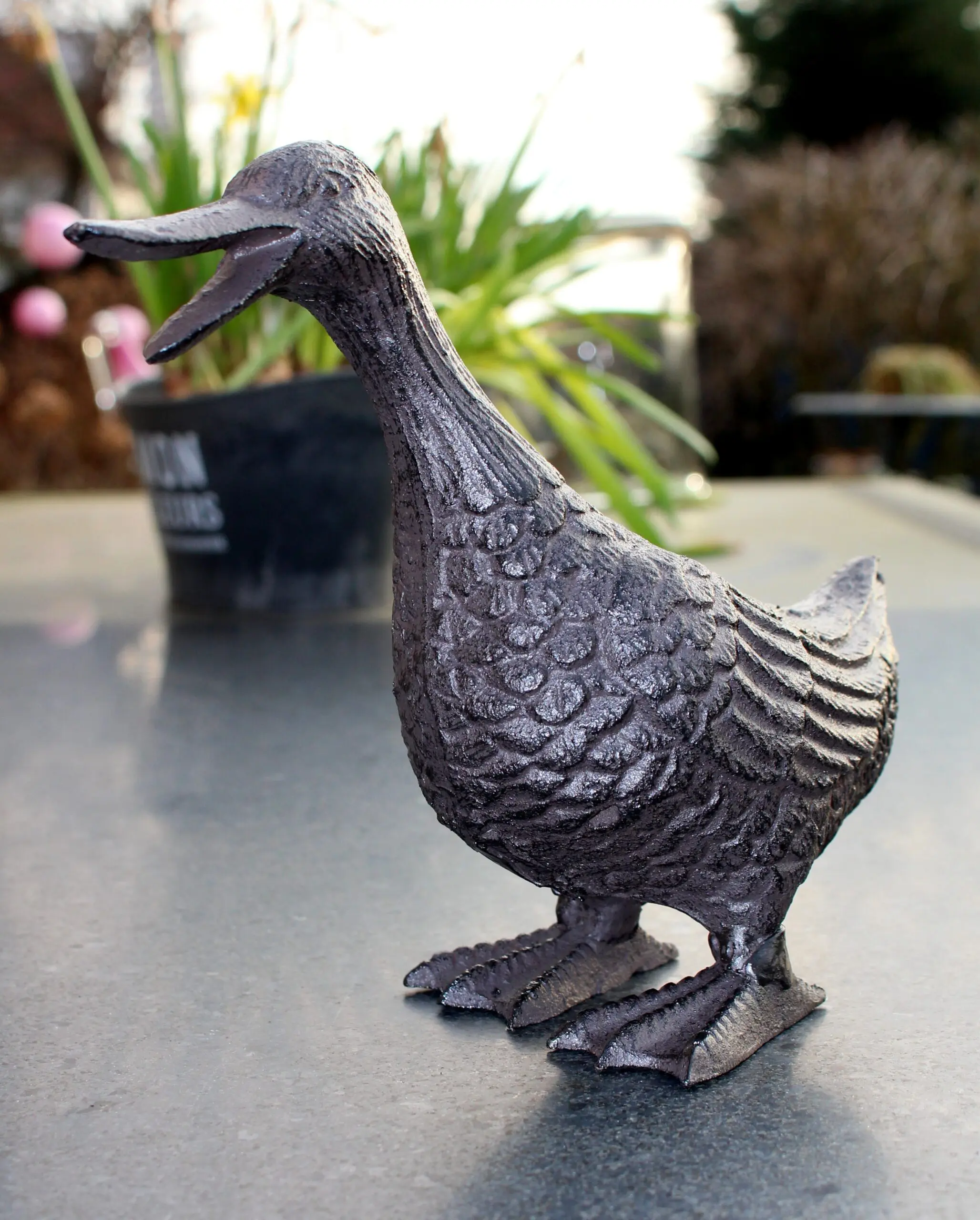 Eend, kwakend, gietijzer, groot EG120 - Afbeelding 3