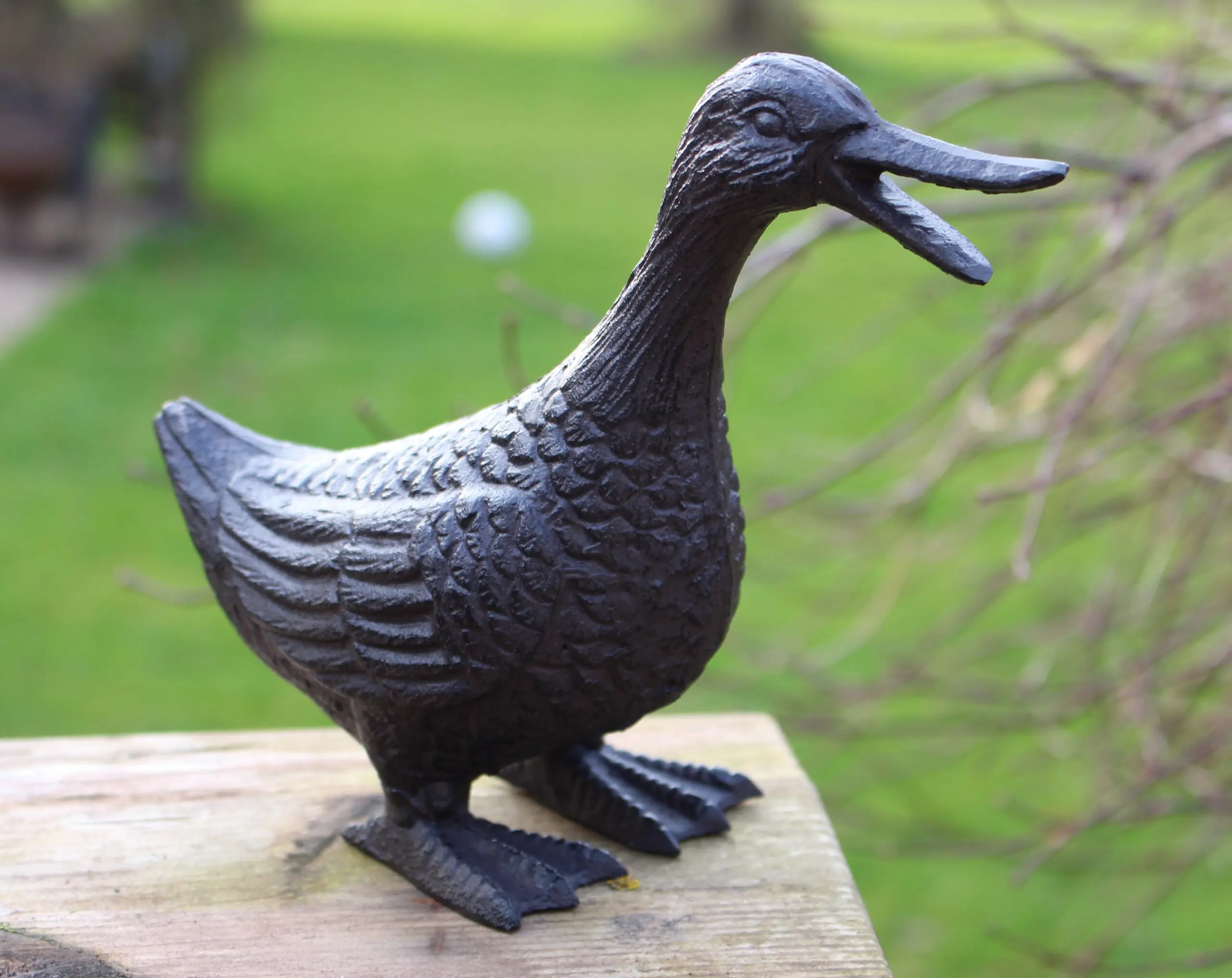 Eend, kwakend, gietijzer, groot EG120 - Afbeelding 5