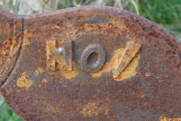 Hondenbord: "NO" hier niet poepen, roestig gietijzer, groot HB715 - Afbeelding 5